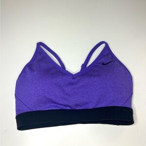 Nike Purple and Black Racerback Sports Bra
